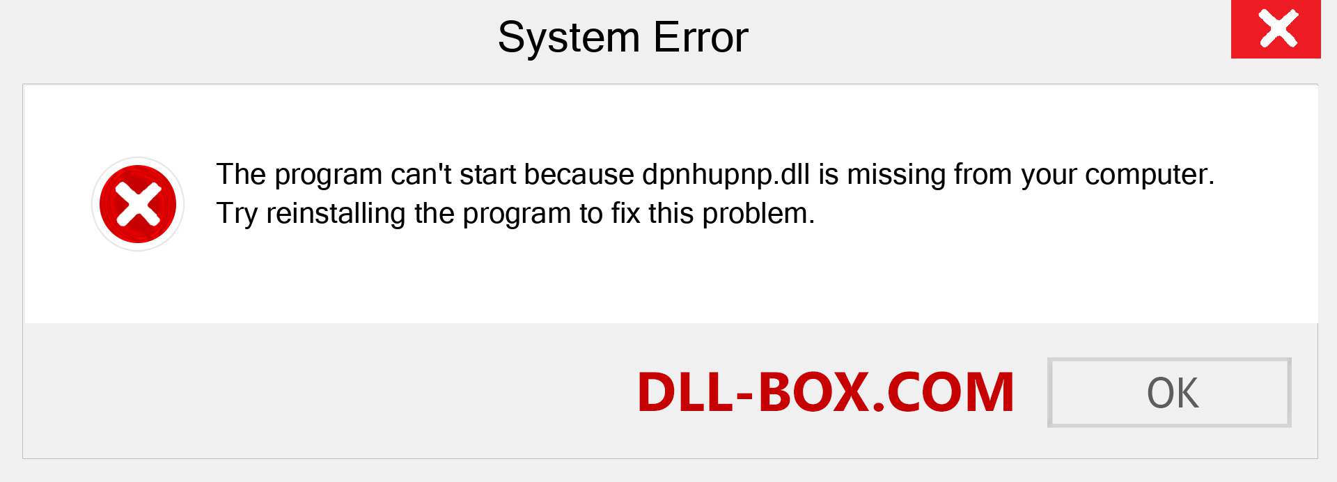  dpnhupnp.dll file is missing?. Download for Windows 7, 8, 10 - Fix  dpnhupnp dll Missing Error on Windows, photos, images